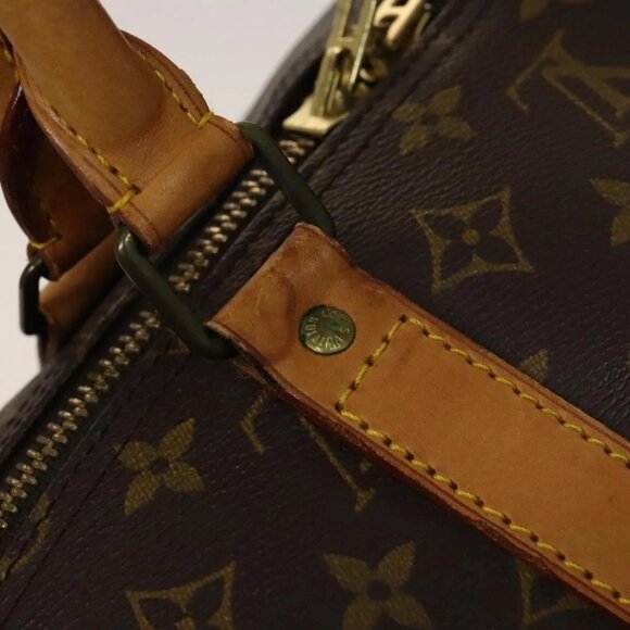 LOUIS VUITTON Monogram Keepall 55 Boston Bag M41424 LV Auth 131763 - Picture 10 of 16